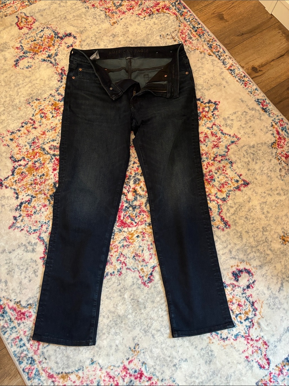 American Eagle Outfitters Men’s Dark Indigo Straight Jeans